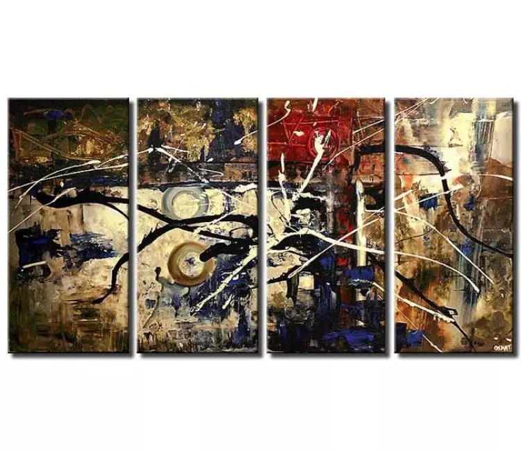 abstract painting - big modern abstract painting on canvas original textured beautiful neutral wall art
