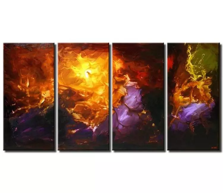 cosmos painting - big modern abstract painting on canvas large beautiful wall art