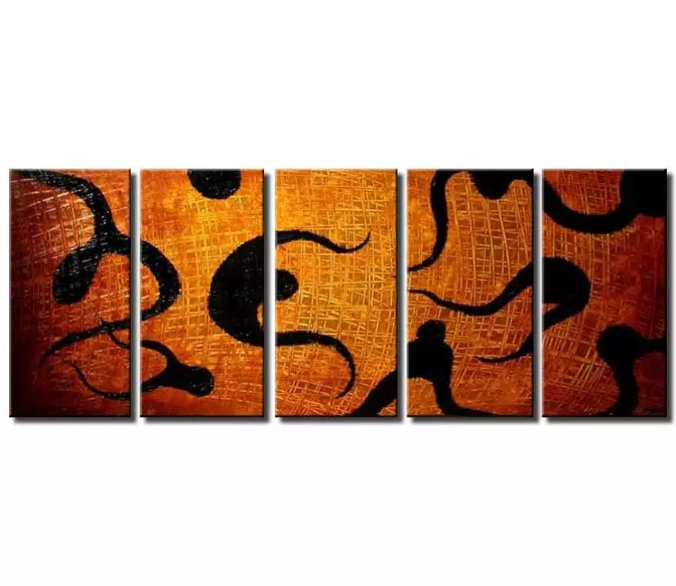 abstract painting - big rust abstract painting large canvas art modern wall art for living room