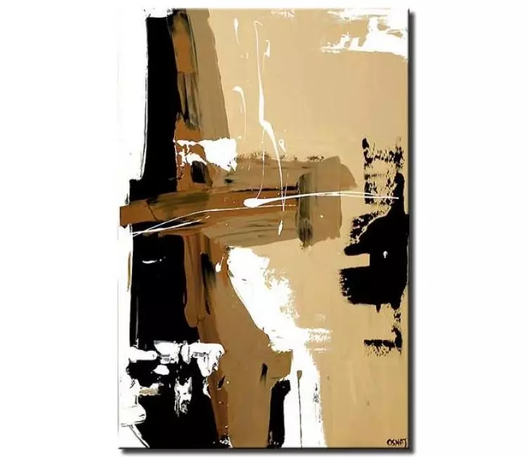 abstract painting - minimal neutral abstract painting on canvas original abstract modern wall art