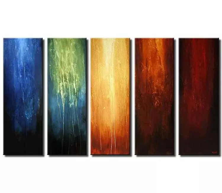 abstract painting - colorful big abstract painting on canvas for office and living room decor
