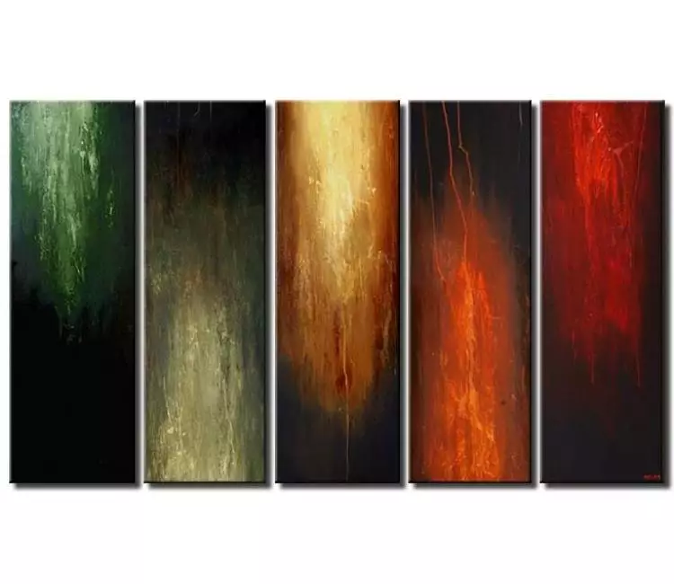 abstract painting - big earth tone abstract painting on canvas modern acrylic original wall art for living room hallway art