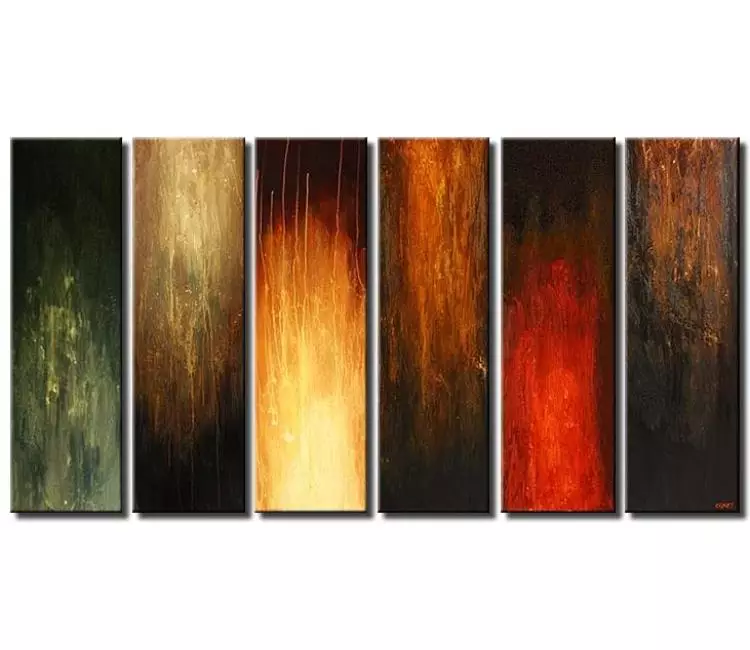 abstract painting - big abstract painting on multi panel large canvas art modern wall art for living room and entryway