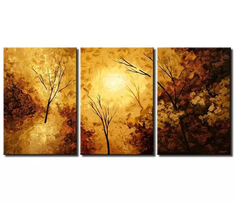 forest painting - big abstract landscape painting on canvas textured trees forest painting in neutral colors modern wall art