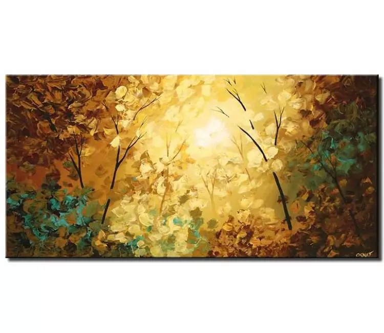 forest painting - modern forest painting on canvas original textured earth tone colors landscape trees painting