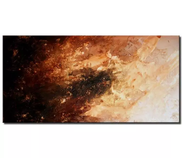 abstract painting - brown beige abstract painting on canvas modern earth tone colors wall art