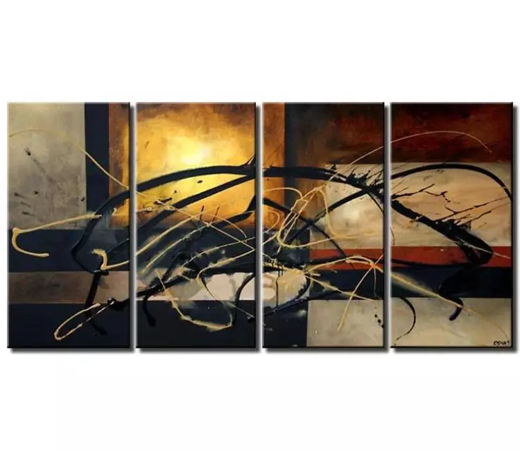 abstract painting - large modern abstract painting on canvas extra large contemporary art for living room in earth tone colors