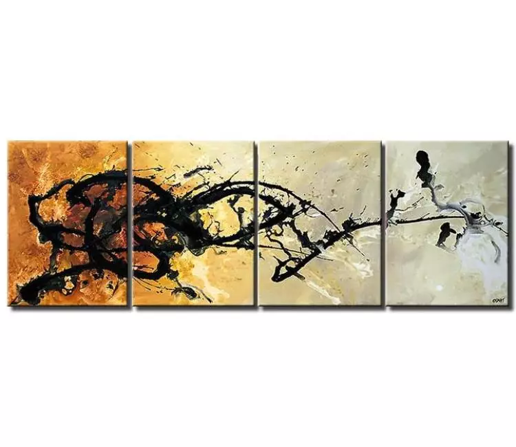abstract painting - neutral modern big abstract painting on canvas large beautiful art