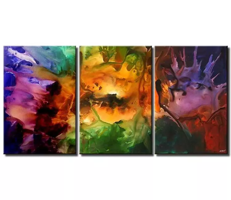 abstract painting - big colorful abstract painting on canvas large modern wall art for living room