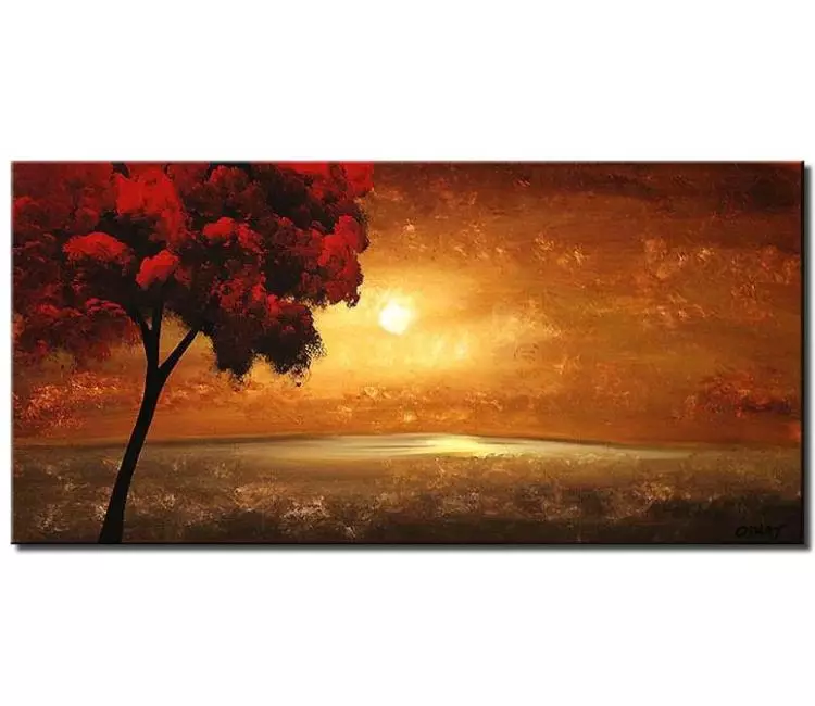 landscape paintings - tree painting on canvas modern landscape abstract art