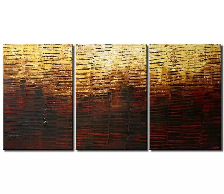 abstract painting - large modern red gold abstract painting on canvas big textured abstract art for living room