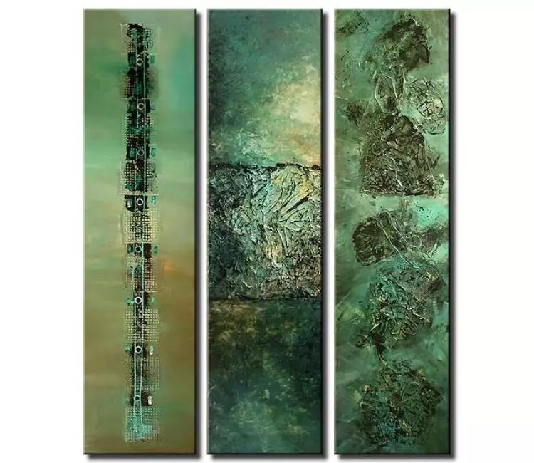 abstract painting - big textured green abstract painting on canvas extra large beautiful abstract art modern living room wall art
