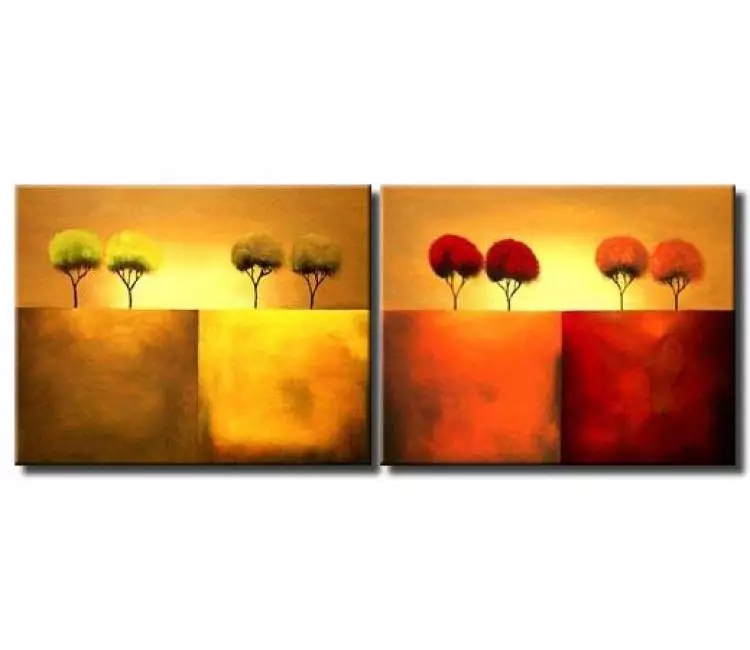 forest painting - seasons modern wall arts