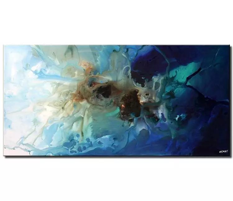 abstract painting - blue abstract painting on canvas best abstract art beautiful modern living room wall art