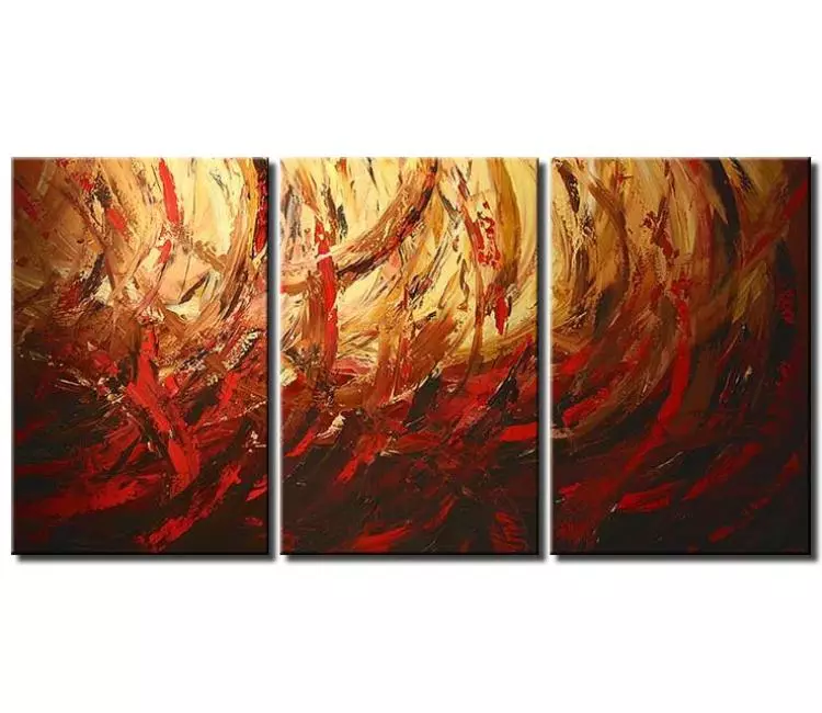 abstract painting - big red abstract art on canvas modern large wall painting living room wall art