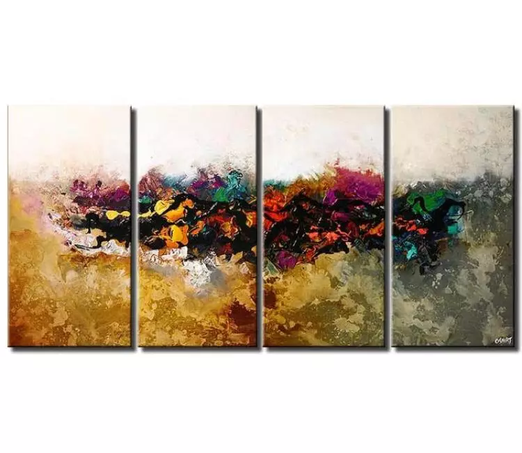 abstract painting - big contemporary abstract art on large canvas modern colorful abstract painting living room wall art