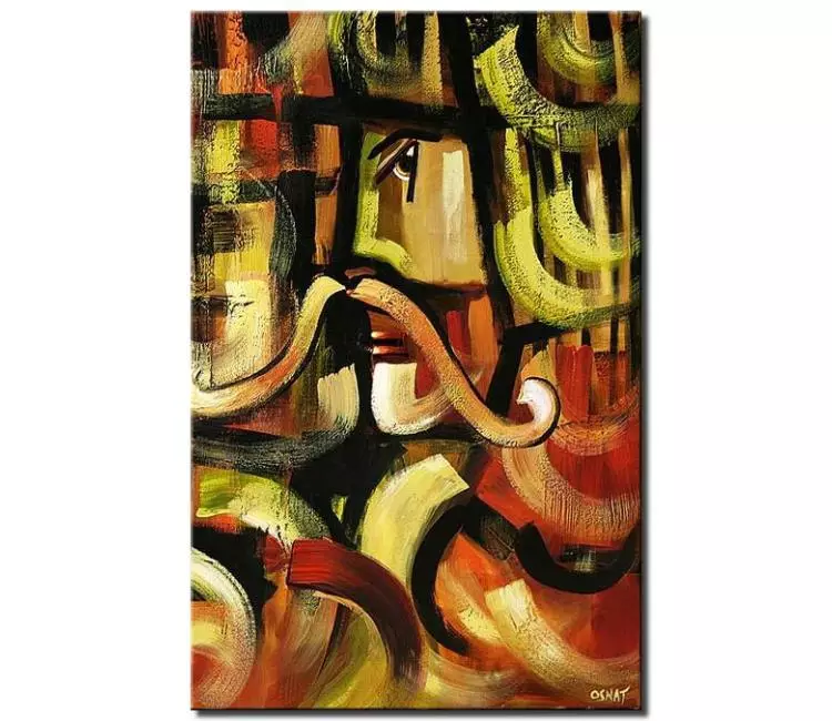 figure painting - Salvador Dali abstract painting on canvas modern colorful wall art