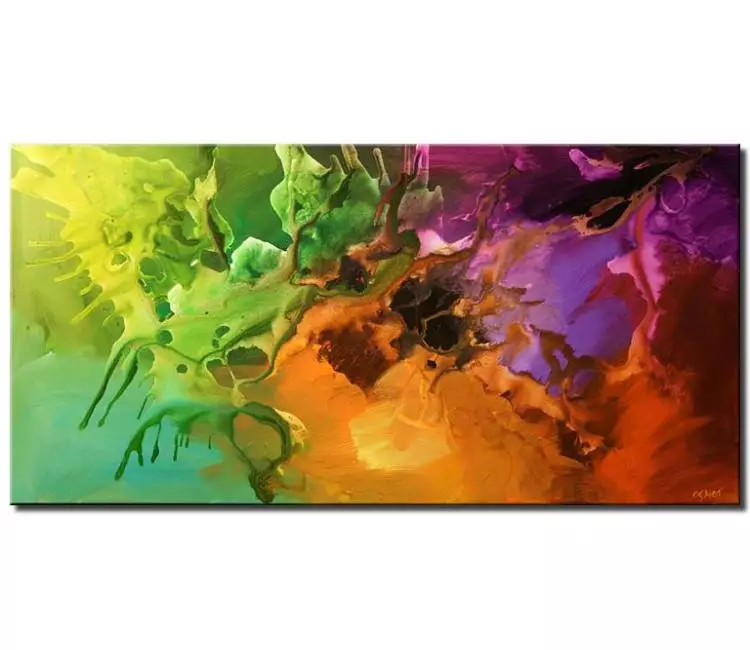 abstract painting - colorful modern abstract painting on canvas original beautiful art