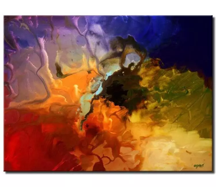 abstract painting - colorful abstract art on canvas original modern beautiful living room wall art
