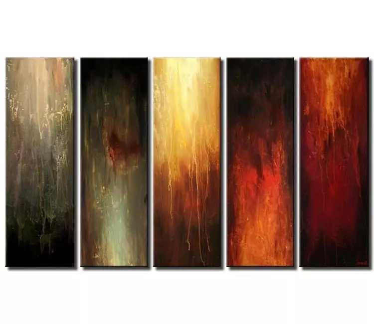 abstract painting - large wall art for living room in earth tone colors original modern large canvas art for living room