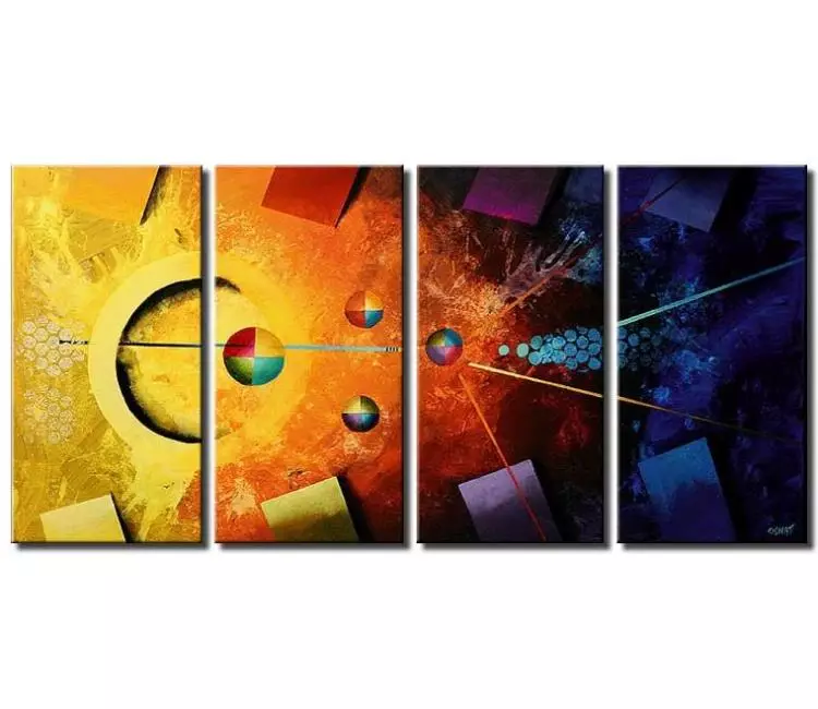 abstract painting - big colorful abstract wall art on canvas for billiard room large modern living room wall art original