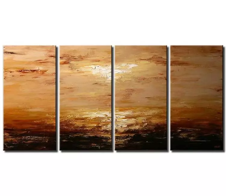 landscape paintings - large minimalist multi panel wall art on canvas neutral colors modern abstract painting for living room