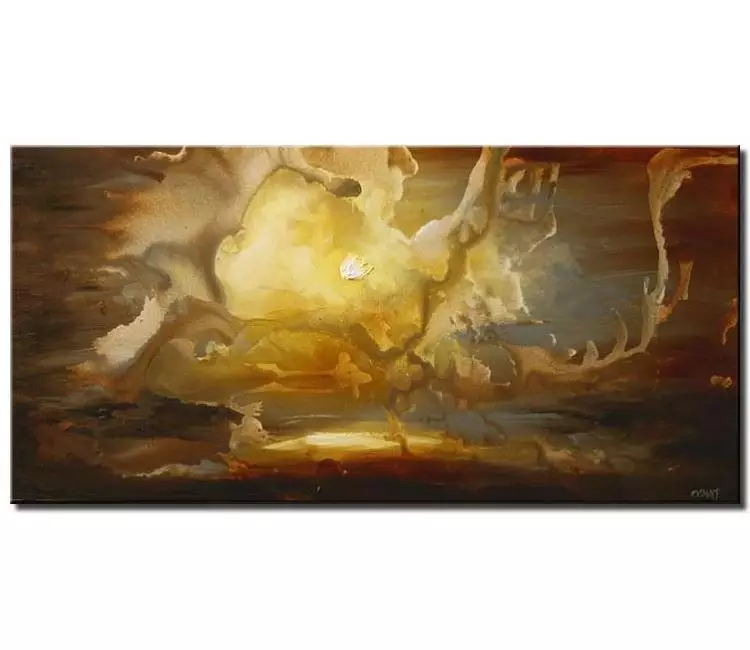 abstract painting - abstract landscape art on canvas original modern abstract sunrise painting for living room