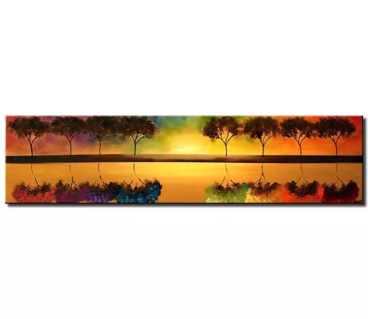 landscape paintings - big abstract trees painting on canvas large original abstract landscape painting for living room colorful art for living room