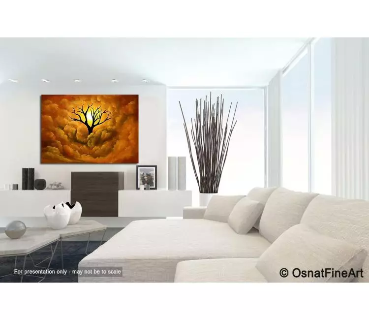 trees painting - living room 4