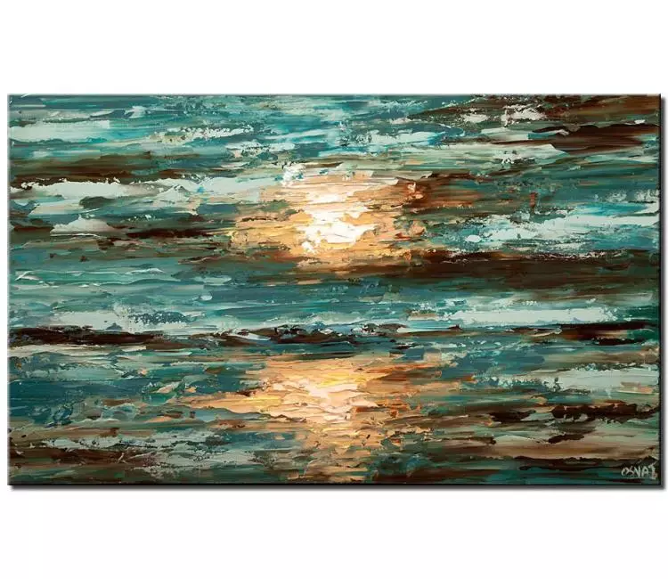 sailboats painting - original abstract seascape painting on canvas textured dark teal coastal art modern calming wall art ocean painting