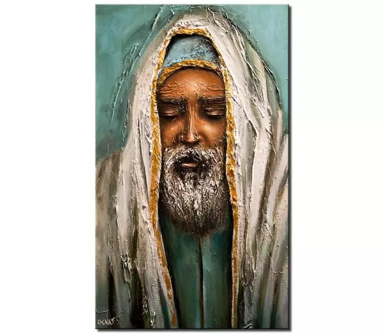 religious painting - religious painting on canvas original modern Jewish art