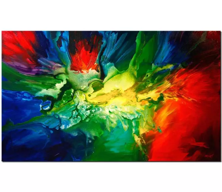 print on canvas - canvas print of bold colorful modern wall painting
