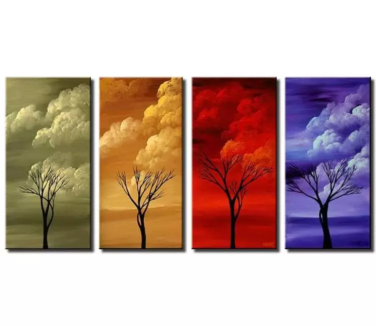 print on canvas - canvas print of clouds in four seasons