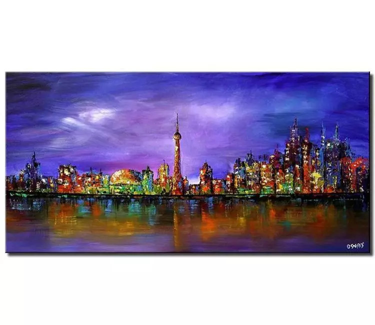 print on canvas - canvas print of toronto skyline