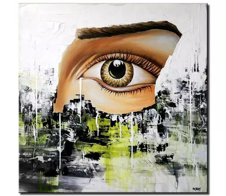 print on canvas - canvas print of modern wall art human eye