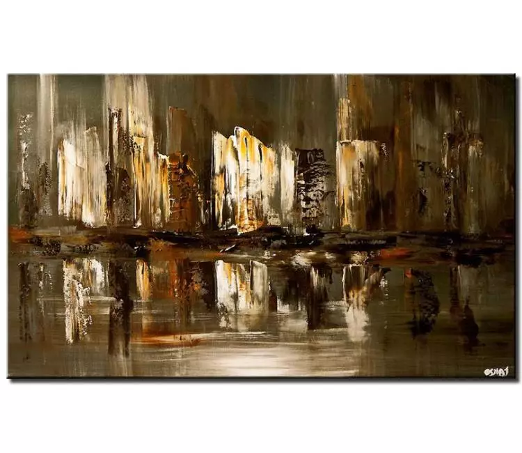 print on canvas - canvas print of abstract skyscrapers