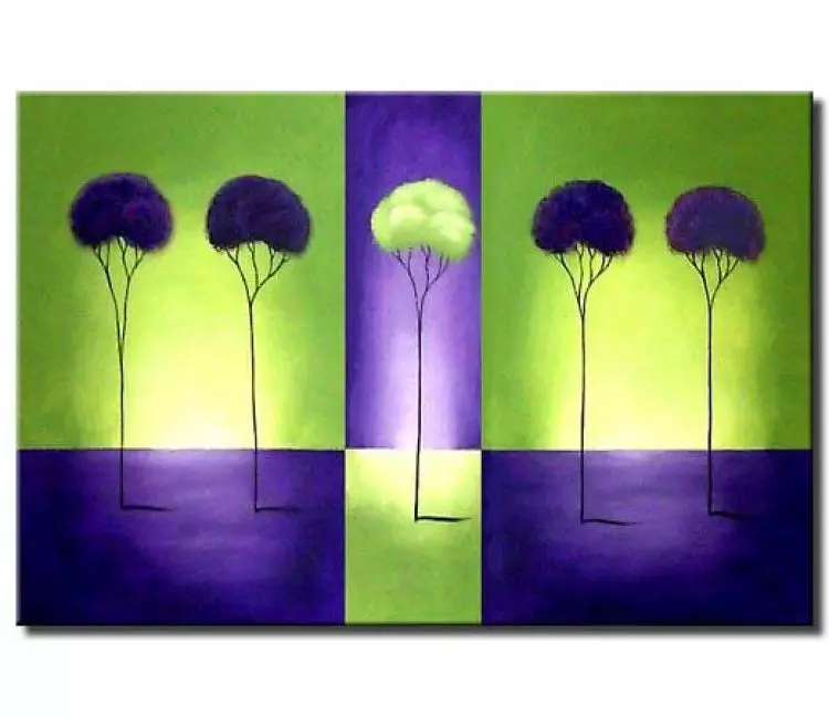 forest painting - inverted colour wall art