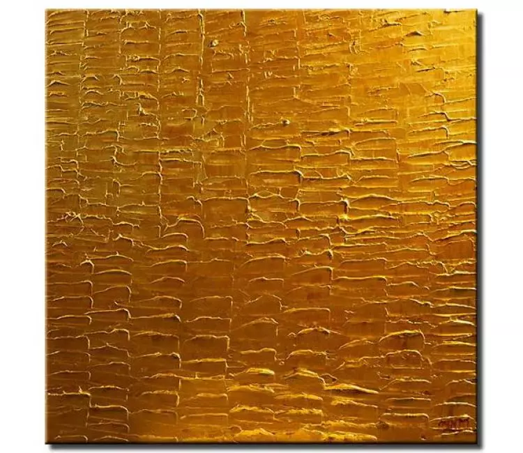 prints on canvas - canvas print of abstract golden square painting