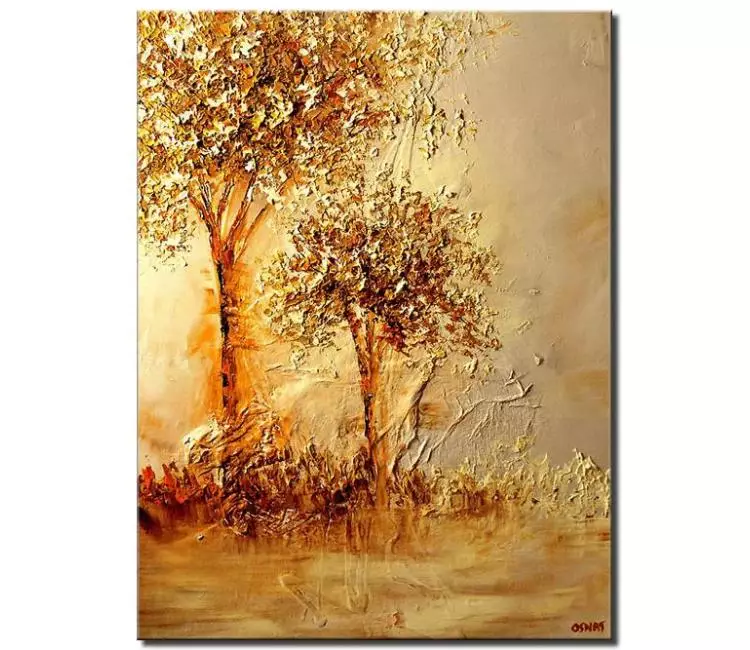 print on canvas - canvas print of landscape of two golden trees