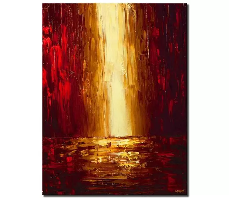 print on canvas - canvas print of red cityscape painting