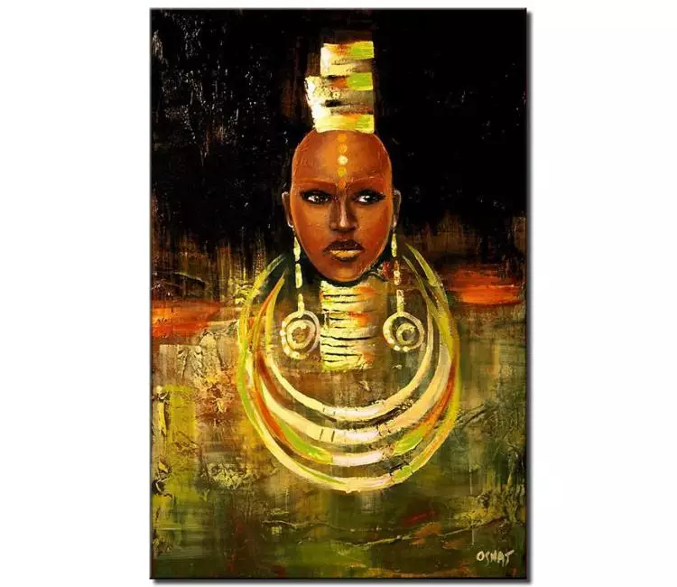 print on canvas - canvas print of face of an african woman front