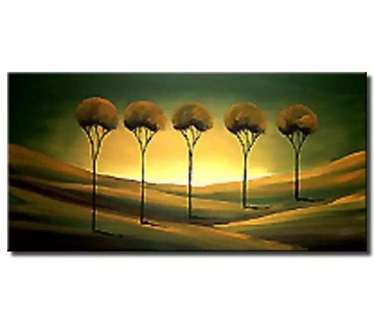 forest painting - desert tree painting