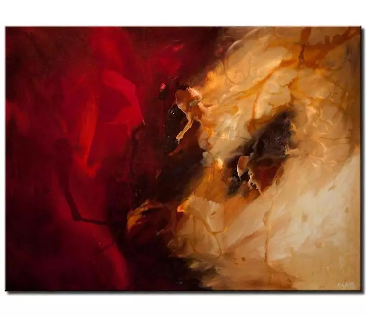 prints on canvas - canvas print of large red modern wall art