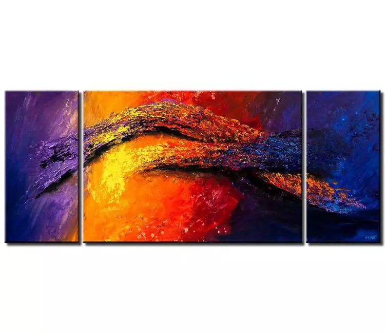 print on canvas - canvas print of colorful modern wall art heavy impasto texture