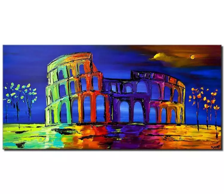 prints on canvas - canvas print of colosseum modern wall art