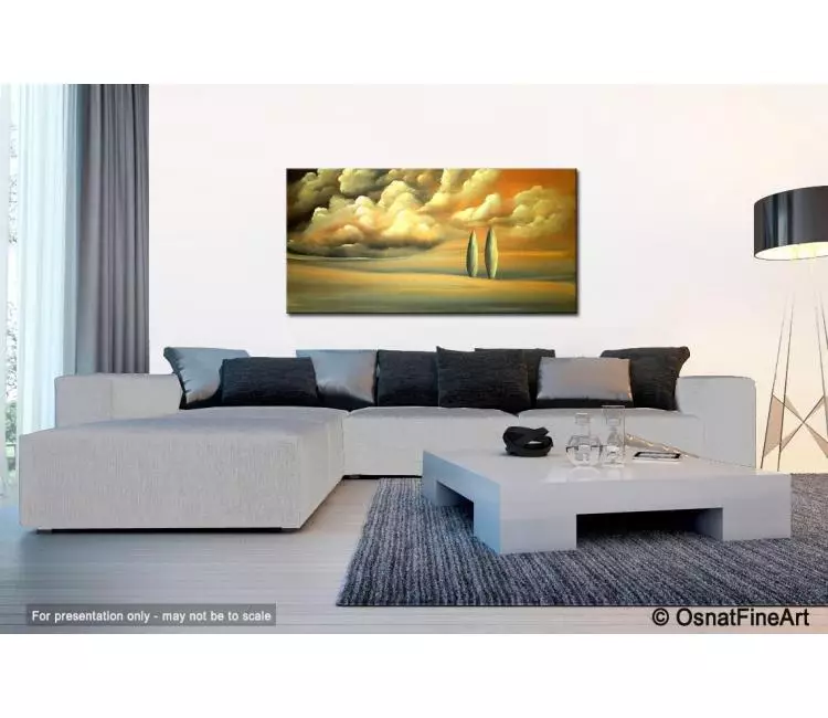 trees painting - living room 2