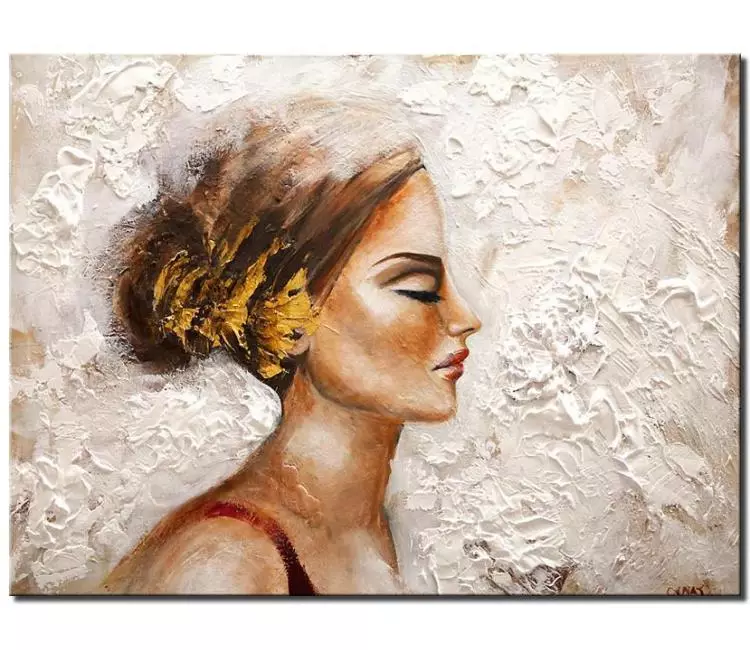 print on canvas - canvas print of women portrait textured painting