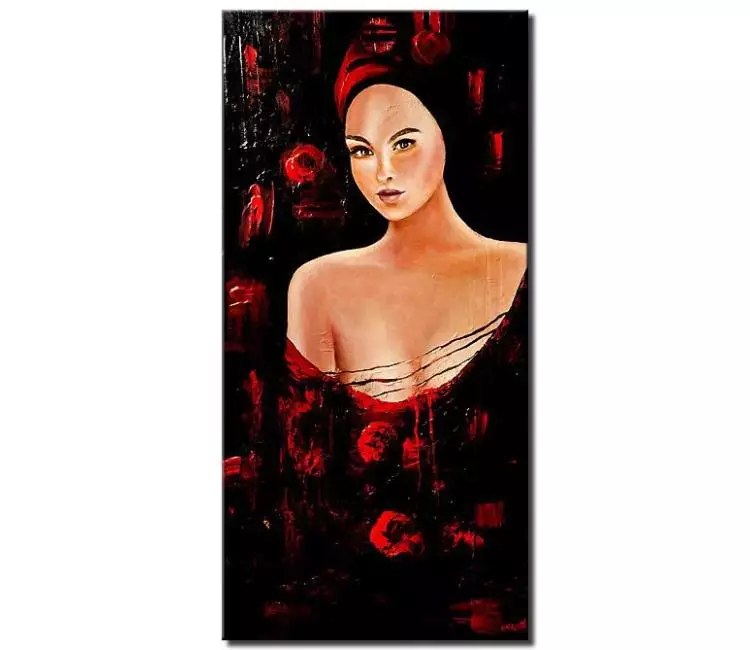 print on canvas - canvas print of sensual womanl figure nude painting