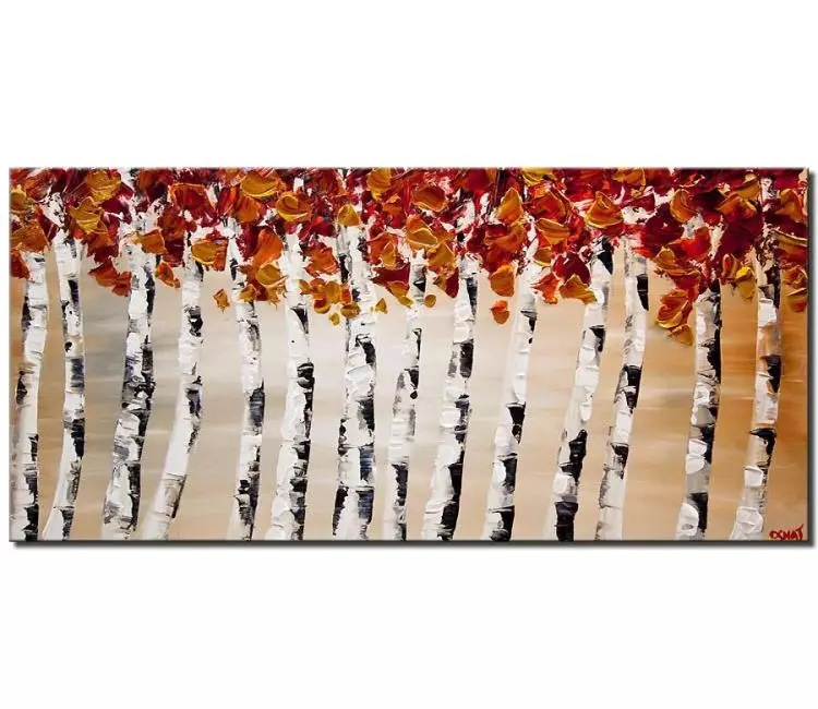print on canvas - canvas print of blooming birch trees white abstract landscape textured