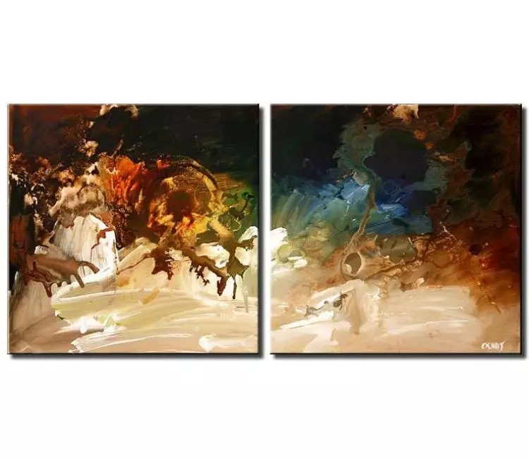 print on canvas - canvas print of diptych modern wall art